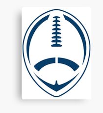 Blue Vector Football Canvas Print