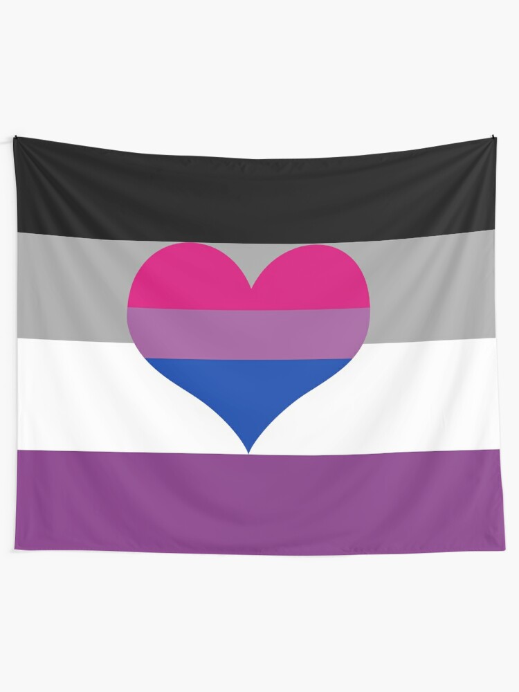 Asexual Biromantic Pride Flag Tapestry By Darkvulpine Redbubble 