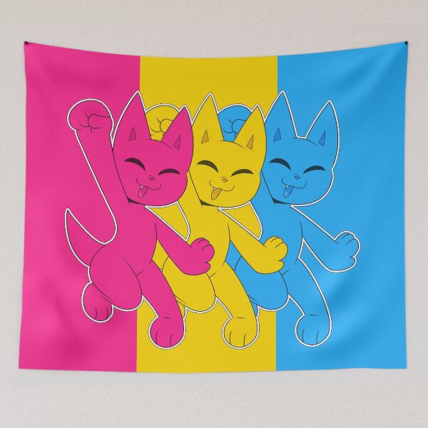 Item preview, Pansexual gummy/cat pride flag designed and sold by FluffRave.