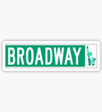 Broadway (with Statue of Liberty), Street Sign, NYC Sticker
