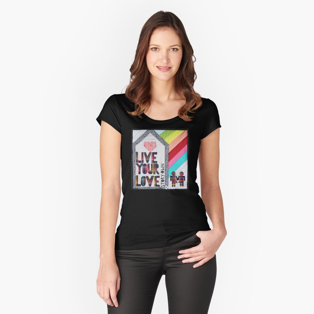 Item preview, Fitted Scoop T-Shirt designed and sold by LaRuedeFleurs.