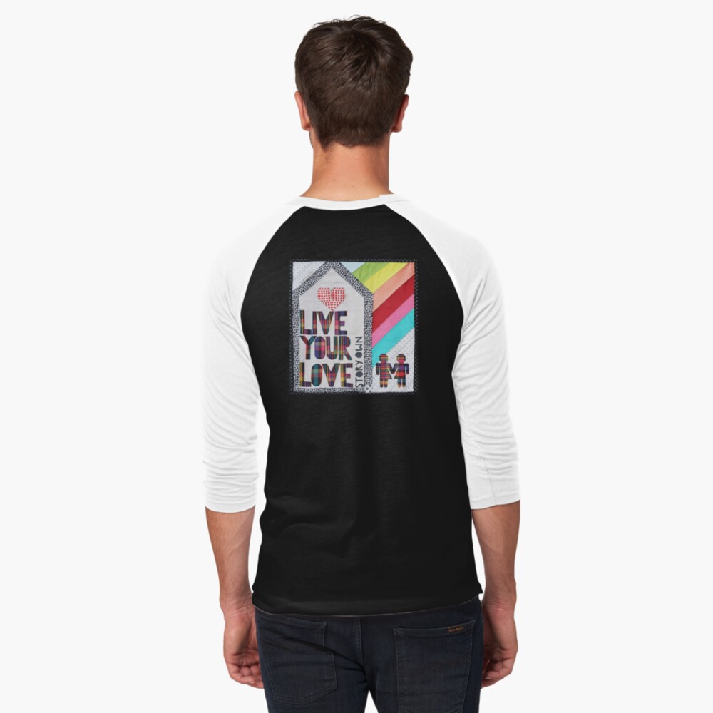 Item preview, Baseball ¾ Sleeve T-Shirt designed and sold by LaRuedeFleurs.