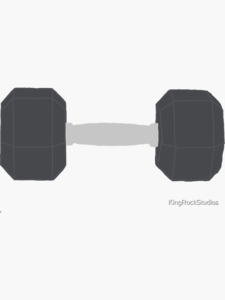 “Dumbbell” Sticker for Sale by KingRockStudios | Redbubble