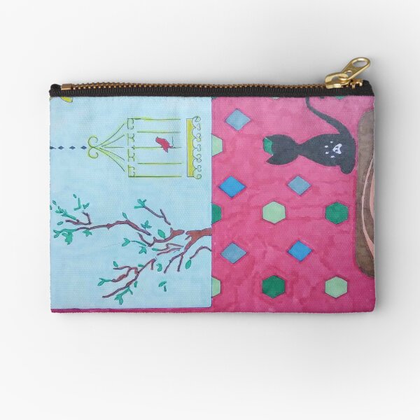 Kitty Cable Zipper Pouch