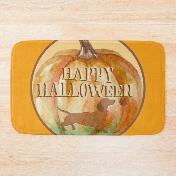 Item preview, Halloween dachshund design with pumpkin designed and sold by TheDachshund.