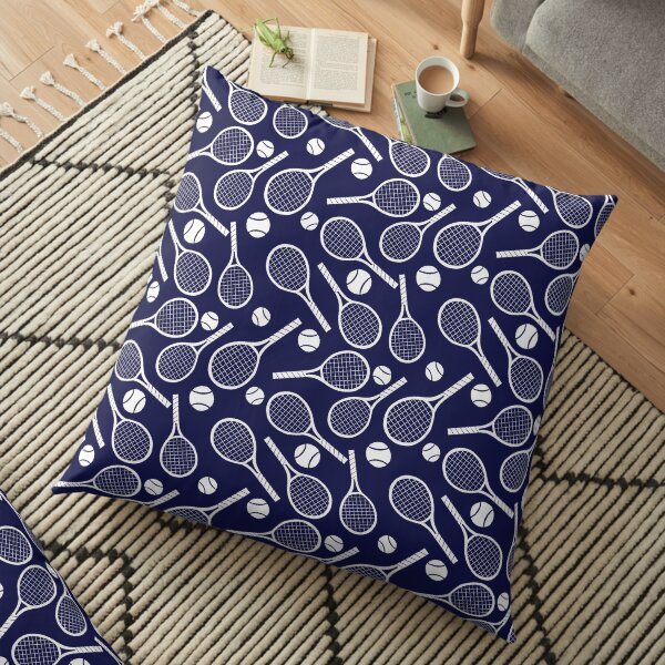 Tennis racket and ball Floor Pillow