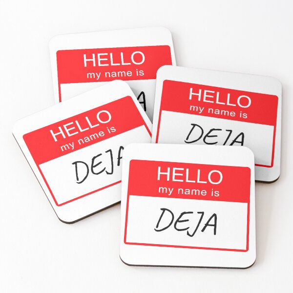 Item preview, Hola mi nombre es Deja Etiqueta de nombre Diseño personalizado personalizado designed and sold by CreatedbyJR.