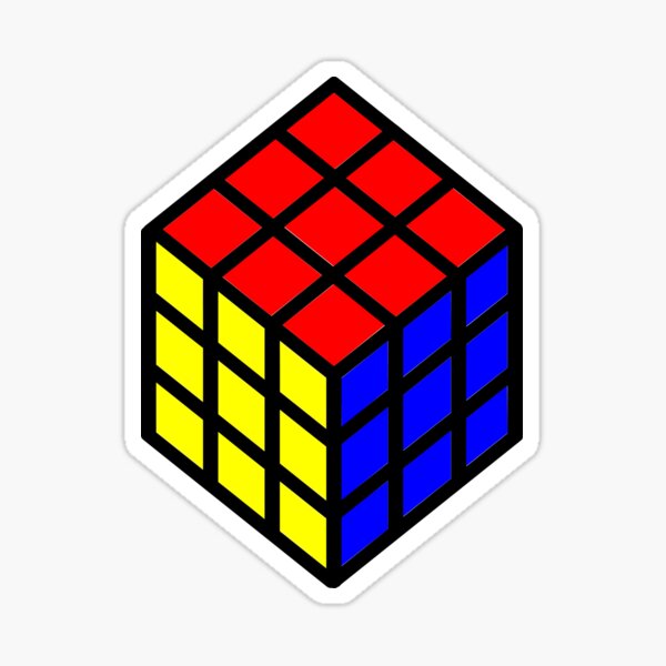 Rubiks Cube Sticker For Sale By Erennert20 Redbubble 