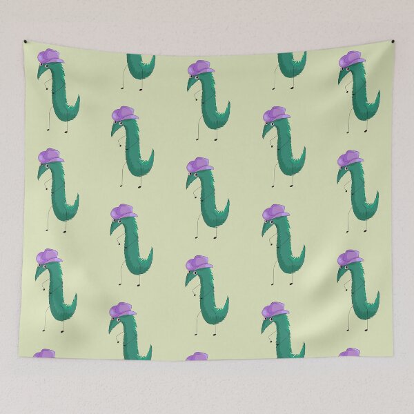Item preview, Worm on a string with a cowboy hat #2 designed and sold by annoyingarts.