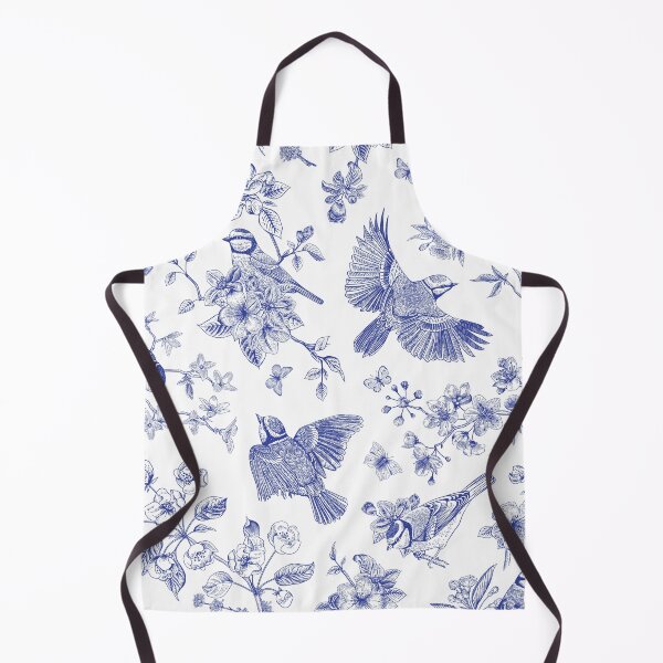 Item preview, Vintage Blue Toile Birds French Country Pattern designed and sold by PUFFYP.