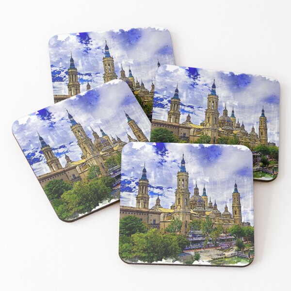 Item preview, The Basilica de Nuestra Senora del Pilar and Ebro river in the City of Zaragoza (Saragossa), Aragon, Spain. designed and sold by Newlander90.