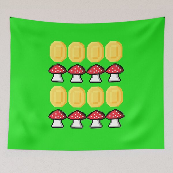 Item preview, Gaming Coins & Mushrooms Pattern! designed and sold by GleamingGiant.