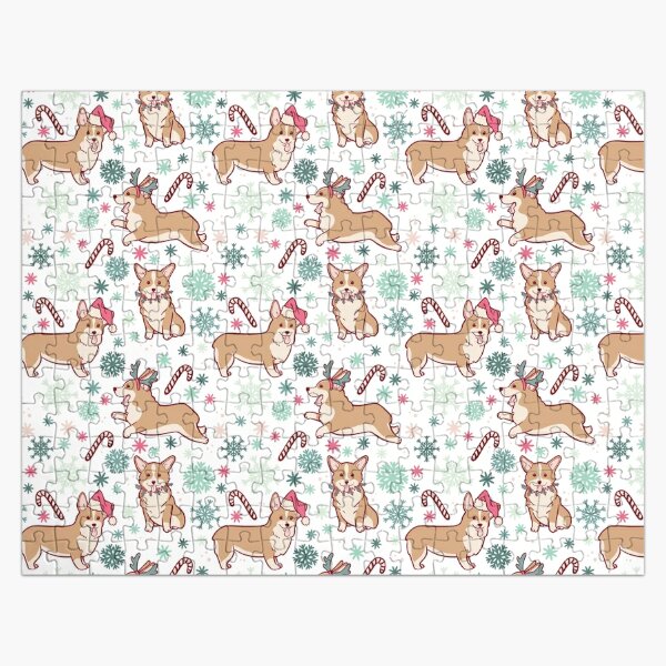 Cute Corgi in Snow Jigsaw Puzzle for Sale by Paint-of-Heart