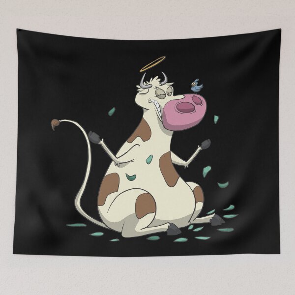 Item preview, Funny cow with halo meditating designed and sold by Monkey Ful.