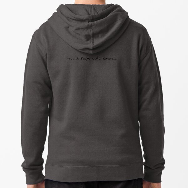 Treat People With Kindness Handwriting Sudadera con capucha y cremallera