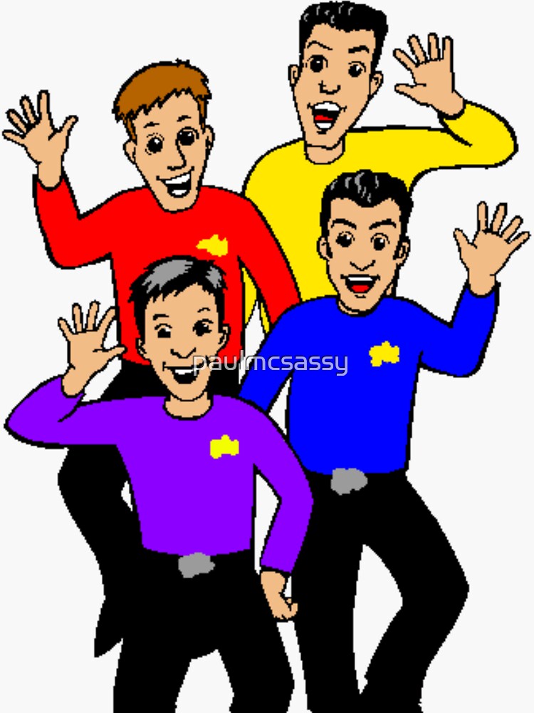 "The Wiggles Waving (2002)" Sticker by paulmcsassy | Redbubble