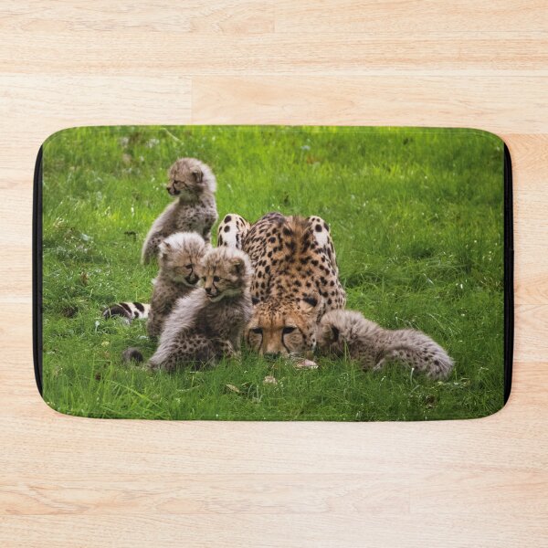 Item preview, Family of adorable cheetas lying lazy on grass designed and sold by sword-snobby.
