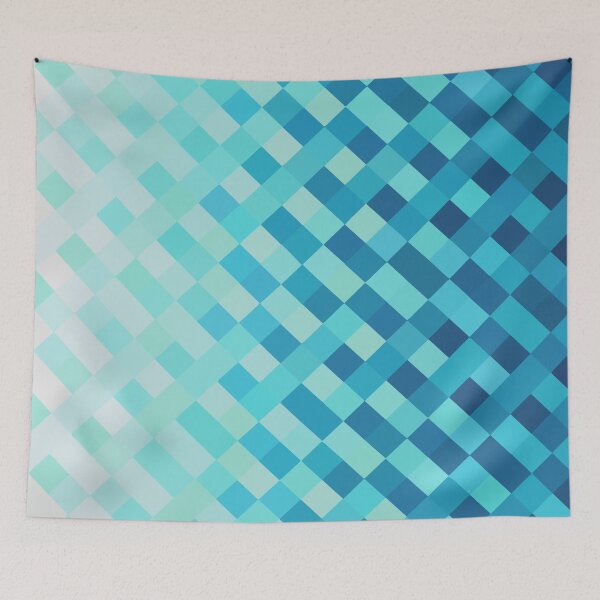 Item preview, Aqua Blue Light Abstract Grid Pattern Design  designed and sold by patternsoup.