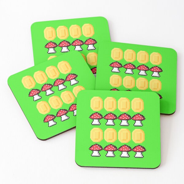 Item preview, Gaming Coins & Mushrooms Pattern! designed and sold by GleamingGiant.