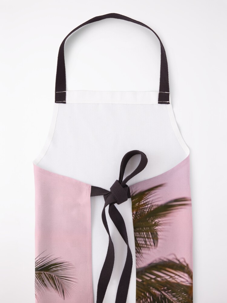 Alternate view of Pink Sunset Palm Trees Apron