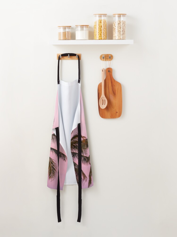 Alternate view of Pink Sunset Palm Trees Apron
