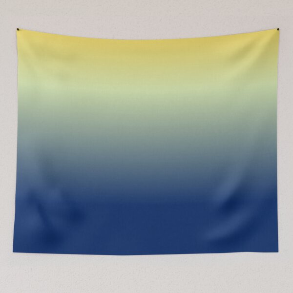 Item preview, Yellow And Royal Blue Aesthetic Ombre designed and sold by LiveAesthetic.