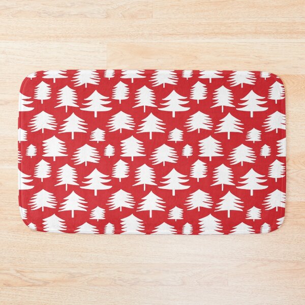 Item preview, Red Christmas Trees Pattern designed and sold by Ildiko Sipos.