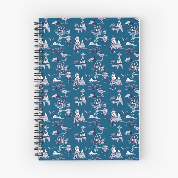 Item preview, Bad Day Toile pattern blue on blue designed and sold by Quick Brown Fox Canada.