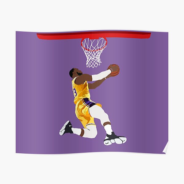 LeBron James Slam Dunk Poster Los Angeles Lakers Basketball Hand