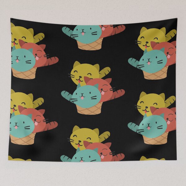 Item preview, Cat cats ice cream waffle kitten ball balls animal pet gift idea designed and sold by Mark Sukra.