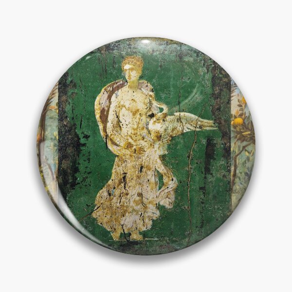 Item preview, LEDA WITH SWAN ,POMPEII ,ANTIQUE ROMAN WALL PAINTINGS Flower Garden Flying Birds ,Quince and Apple Trees  designed and sold by BulganLumini.