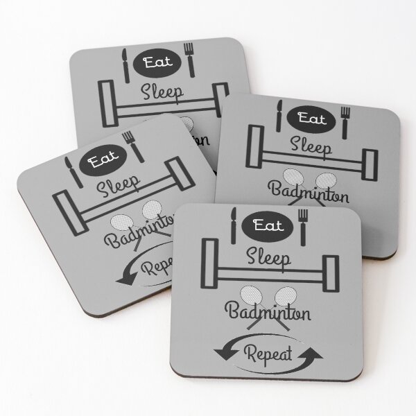 Item preview, Eat Sleep Badminton Repeat designed and sold by Fatimalak.