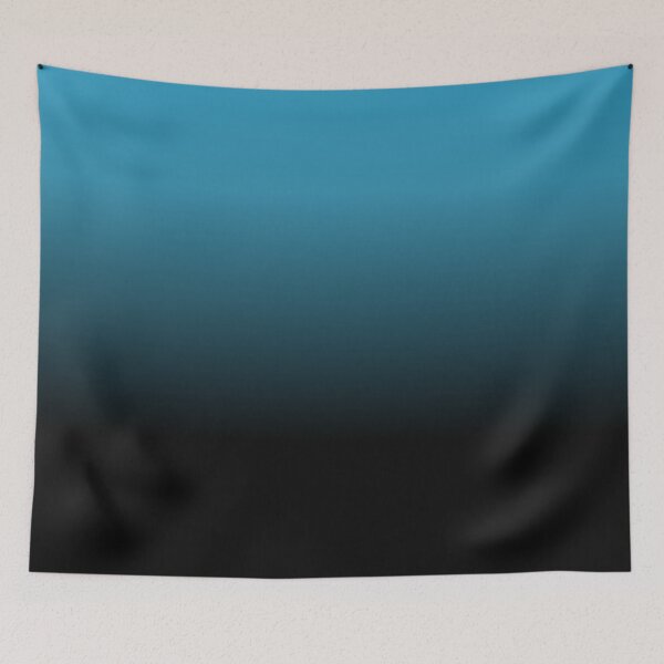 Item preview, Black And Teal Blue Aesthetic Ombre designed and sold by LiveAesthetic.