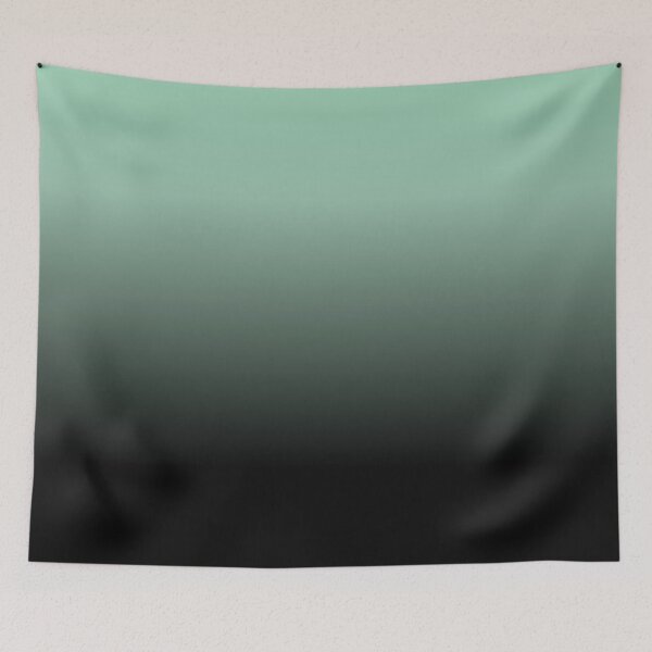 Item preview, Black And Mint Green Aesthetic Ombre designed and sold by LiveAesthetic.