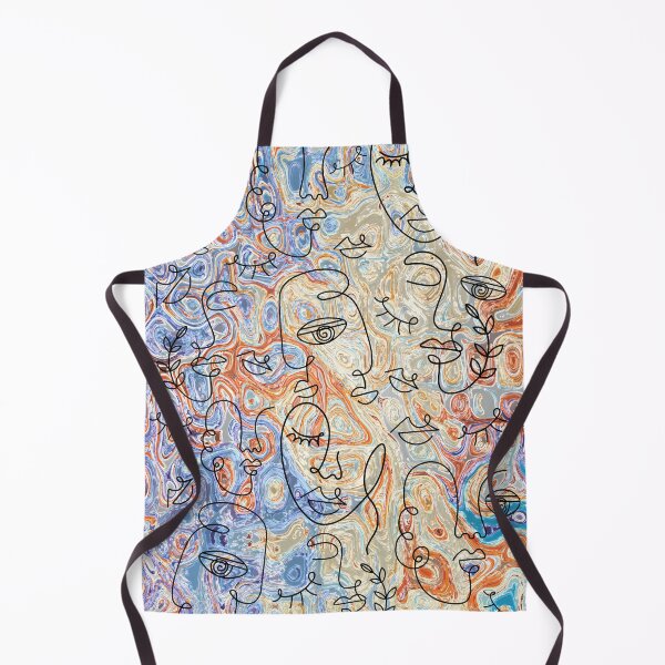 Item preview, Abstract faces and abstract shapes design in pastel colors designed and sold by KissedbyArt.