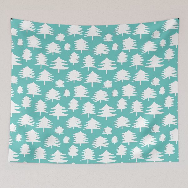 Item preview, Mint Christmas Trees Pattern designed and sold by Ildiko Sipos.