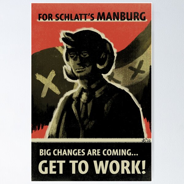 Item preview, Schlatt Propaganda Poster designed and sold by designsbyaidan.