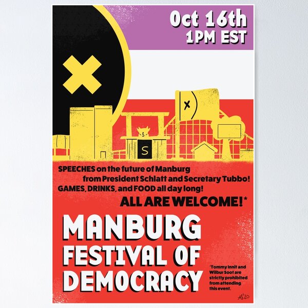 Item preview, Manburg Festival Poster designed and sold by designsbyaidan.