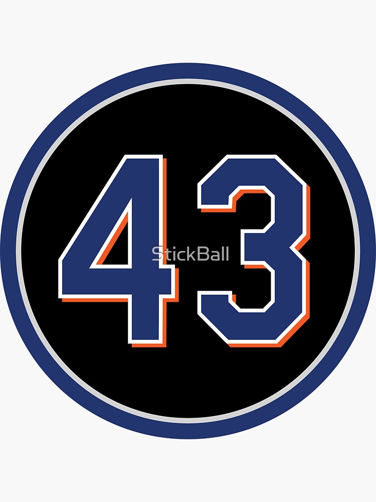 RA Dickey #43 Jersey Number | Sticker