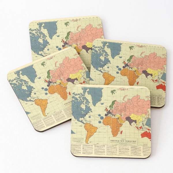 Item preview, Post War World Map (1942) designed and sold by allhistory.
