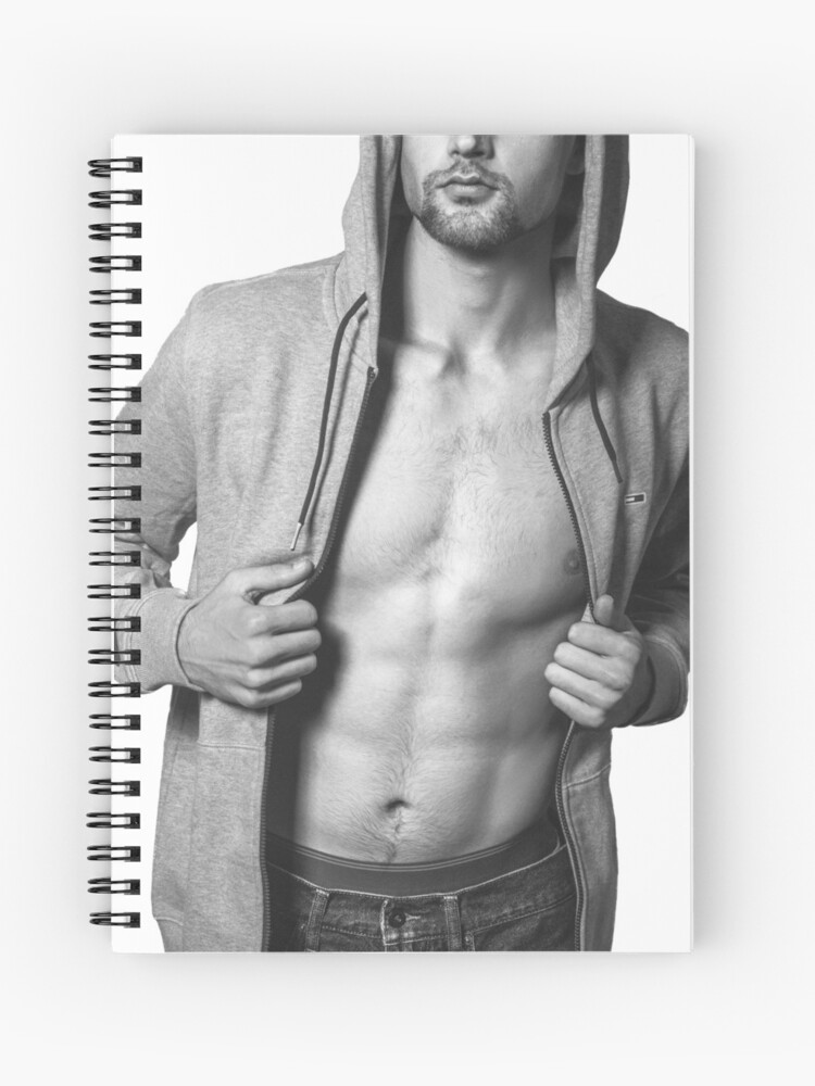 Cuaderno de espiral «Cuerpo de modelo masculino B&N 2020» de TeknoElf |  Redbubble