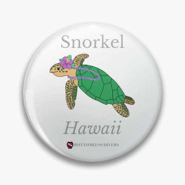 Item preview, Snorkel Hawaii Turtle with Grey Font designed and sold by BottomlessDiver.