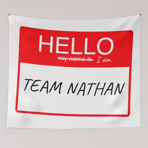 Item preview, Hello Im Team Nathan Name Tag Custom Personalised Design  designed and sold by CreatedbyJR.