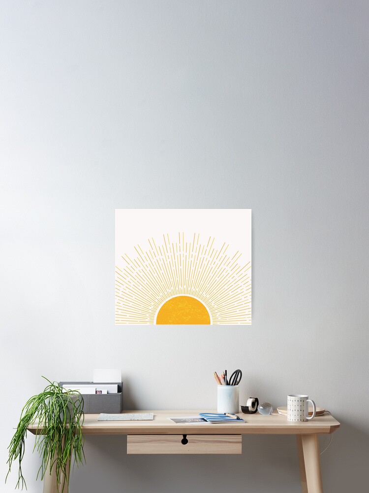 Thumbnail 2 of 3, Poster, Sunrise Art, Retro Boho Sun designed and sold by MMonroeStudio.