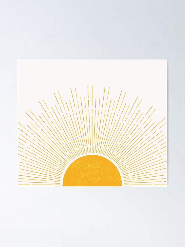 Thumbnail 1 of 3, Poster, Sunrise Art, Retro Boho Sun designed and sold by MMonroeStudio.