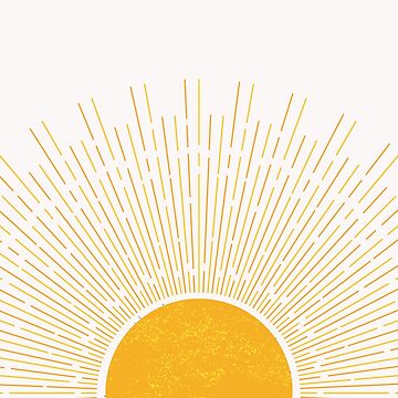 Artwork thumbnail, Sunrise Art, Retro Boho Sun by MMonroeStudio