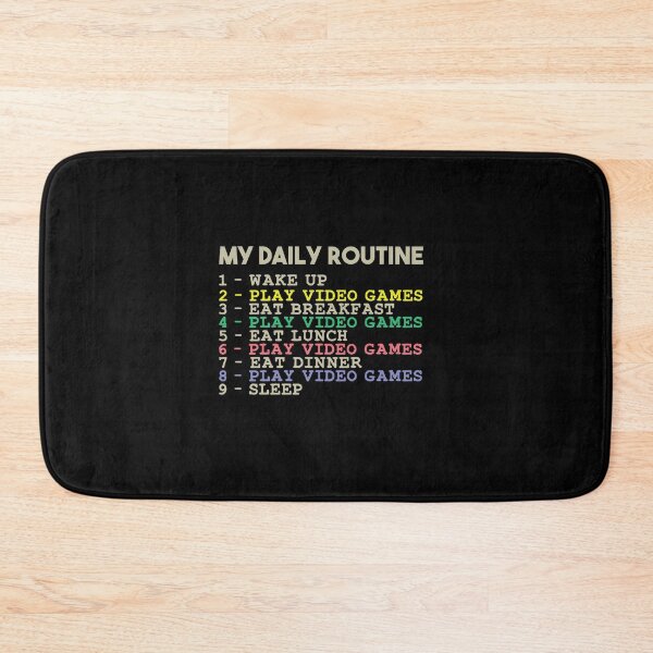 Item preview, My Daily Routine, Play Video Games, Funny Cool Gamer Daily Routine designed and sold by awesomedraw.