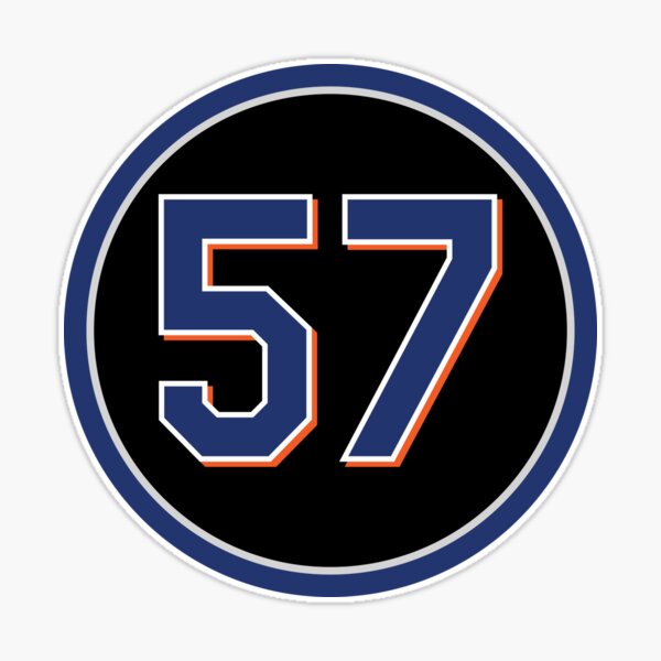 Johan Santana #57 Jersey Number Sticker for Sale by StickBall