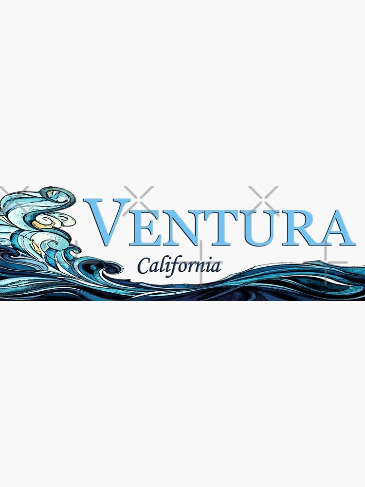 Thumbnail 3 of 3, Sticker, Ventura California designed and sold by DRKZone.