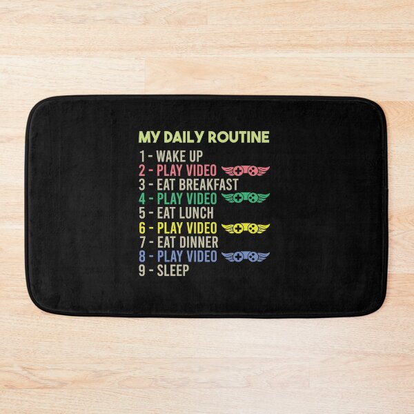 Item preview, My Daily Routine, Play Video Games, Funny Cool Gamer Daily Routine designed and sold by awesomedraw.